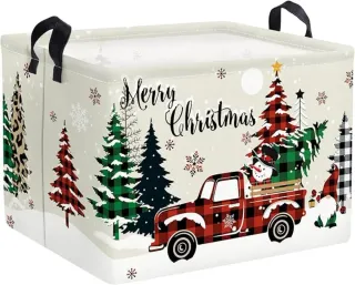 Cesta Almacenaje Navidad 40x30x30cm