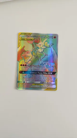 Carta Pokémon Charizard & Braixen GX TAG TEAM