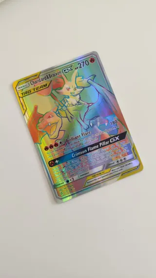 Carta Pokémon Charizard & Braixen GX TAG TEAM