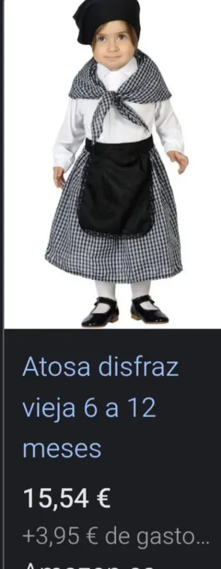 Disfraz de anciana talla 6-12m