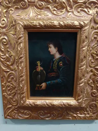 Dipinto olio su tavolo 35x30