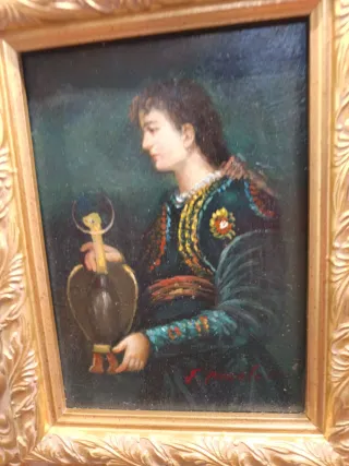 Dipinto olio su tavolo 35x30