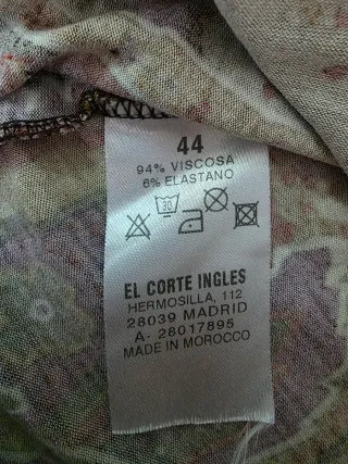 Vestido Talla 44 Mangas 3/4 Estampado