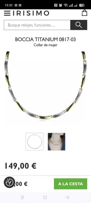 Collar Mujer Titanio