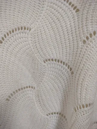 Jersey blanco tejido ancho