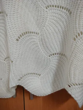 Jersey blanco tejido ancho