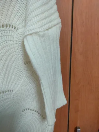 Jersey blanco tejido ancho