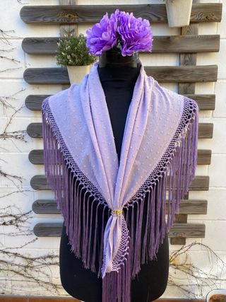 Mantoncillo Flamenca Plumeti lila