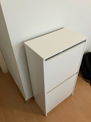 Zapatero blanco 2 baldas