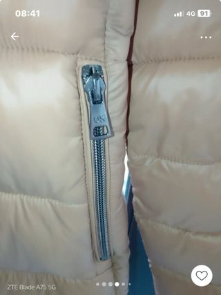 Piumino donna beige e nero