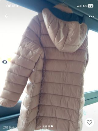 Piumino donna beige e nero