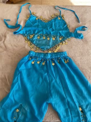 Disfraz árabe azul y dorado