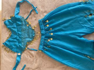 Disfraz árabe azul y dorado