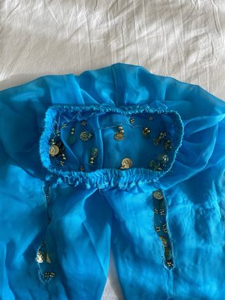 Disfraz árabe azul y dorado