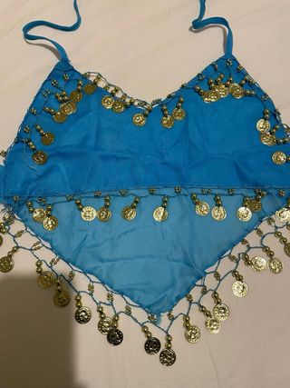 Disfraz árabe azul y dorado