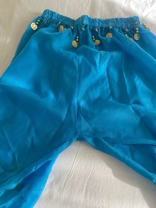 Disfraz árabe azul y dorado