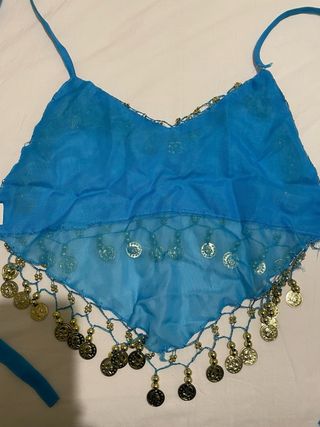 Disfraz árabe azul y dorado