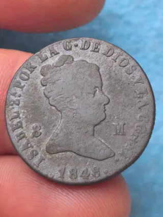 8 Maravedís Isabel II 1848