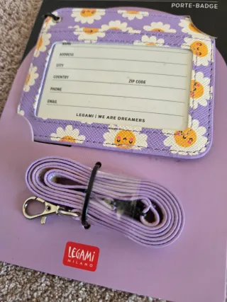 Porta badge Legami con laccetto fantasia fiori