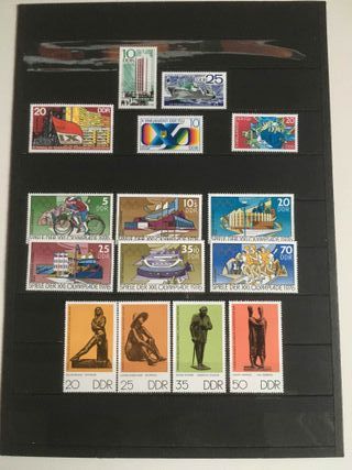 Sellos nuevos de la R D Alemana.