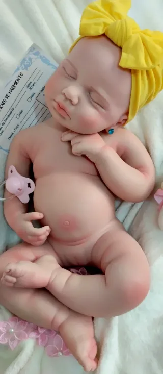 Bebé Reborn Silicona 47cm tamaño real