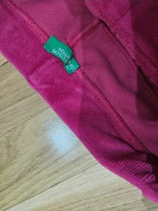 Pantalón Benetton pana niña elástico rosa