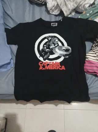 Camiseta Marvel Capitán América Negra