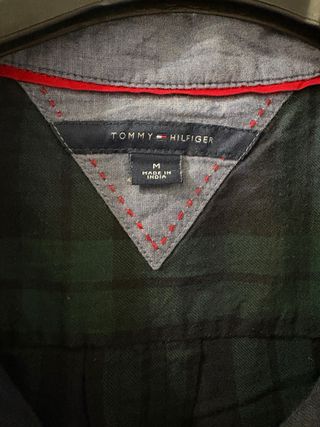 Camicia Tommy Hilfiger a quadri blu e verdi