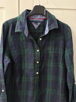 Camicia Tommy Hilfiger a quadri blu e verdi