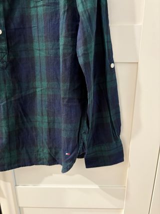 Camicia Tommy Hilfiger a quadri blu e verdi