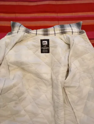 Camisa Quiksilver cuadros gris y blanco