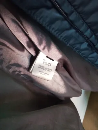 Giubbotto donna Treapi blu petrolio con cappuccio