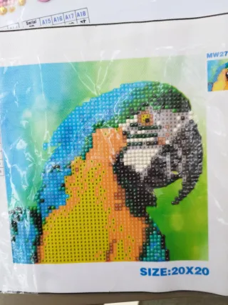 Kit Pintura Diamante Mandala y Loro