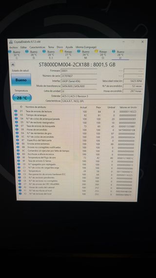 Discos Duros internos 8TB x6 Seagate Barracuda