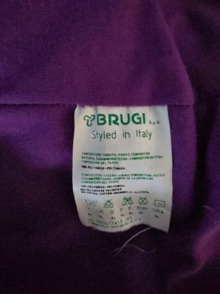 Giacca a vento Brugi verde acqua e viola taglia L