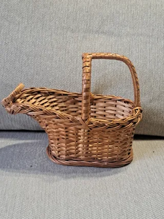 Cesta de mimbre para botella de vino
