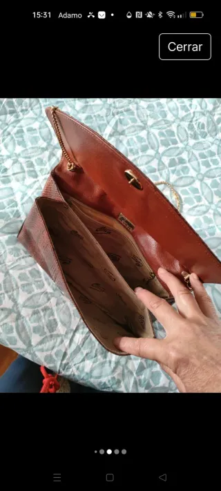 Cartera de piel serpe