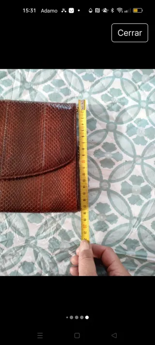 Cartera de piel serpe