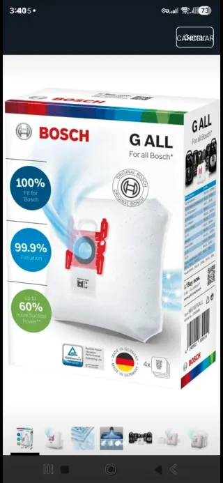 Filtro aspiradora Bosch