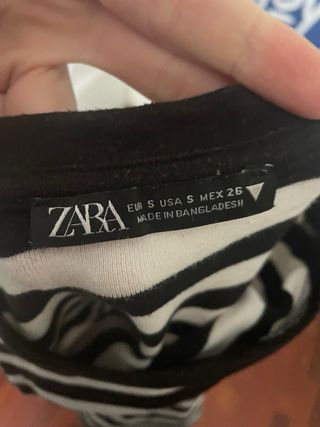 Zara Top Rayas Manga Larga