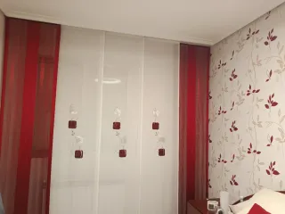 Cortine a Pannello Giapponese Rosso e Bianco