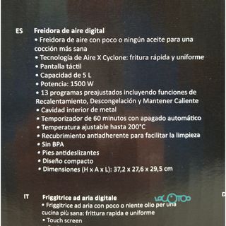 FREIDORA DE AIRE BECKEN NATURAL FRY (BAF9331CR)