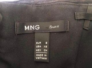 Vestido fiesta Mango negro Talla XS