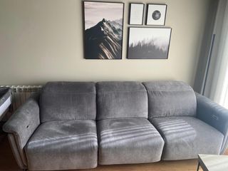 Sofá Ashley 3 módulos relax gris eléctrico