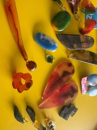 Lote piezas artesanales para bisutería