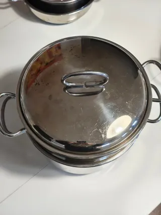 Vaporiera 3 pezzi acciaio inox