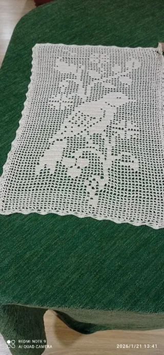 Pañitos de ganchillo beige