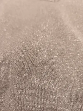 Pullover collo v argento