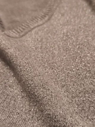 Pullover collo v argento