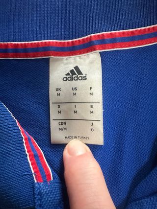 Polo Adidas Manchester United Blu/Rosso Uomo